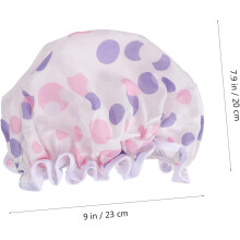 Lot de 2 bonnets de douche imperméables pour femmes, fabriqués en EVA doux au toucher et qui maintiennent vos cheveux en place.