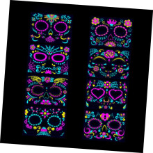 24 vellen Halloween feest gezichtstatoeages stickers lichaamsstickers glow