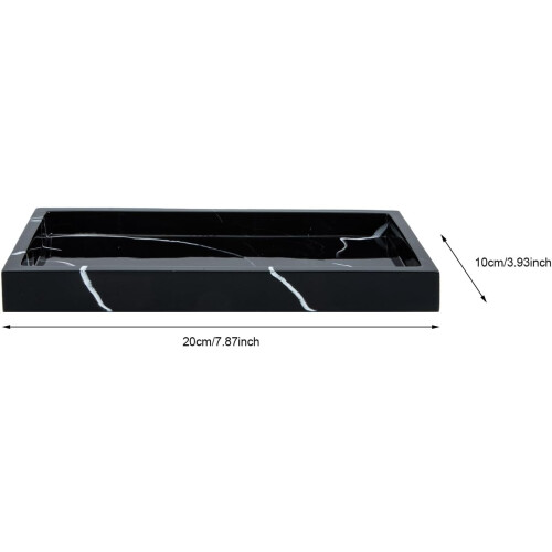 Marble Grain Decorative Sundries Organizing Tray Black Ink Desktop Bathroom 1