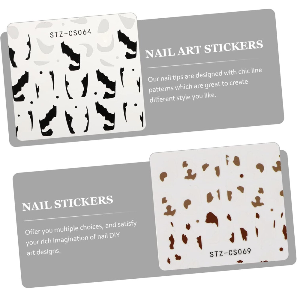 Hkhbjs 24 Sheets Stripes Lines Nail Art Stickers Decals For Nail Art Decor Manicure Supply