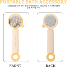 Escova de limpeza de pés 2pcs Cor vermelha e amarela Calus Scrubber para remoção de pele morta de saltos rachados