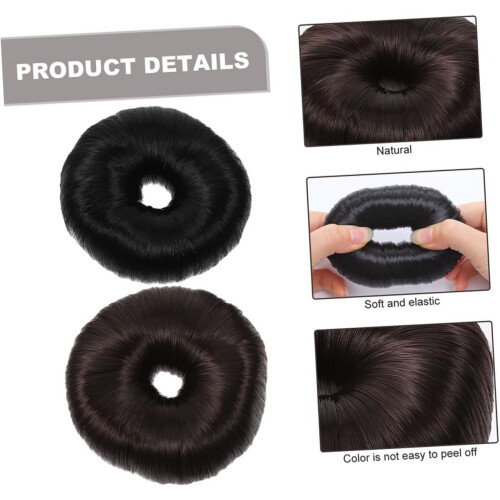 3 elastici per capelli, anelli per parrucche e chignon da ragazza, ideali per code di cavallo e feste informali. 1
