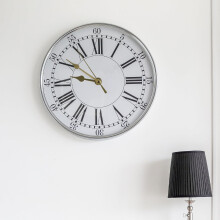 Meccanismo di ricambio per orologio da parete con lancette in plastica dorata, per orologio silenzioso, facile da installare.