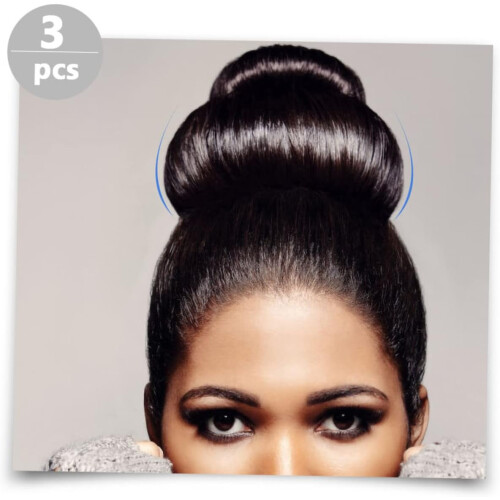 3 elastici per capelli, anelli per parrucche e chignon da ragazza, ideali per code di cavallo e feste informali. 2
