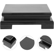 Black Wood Plant Display Rack Wooden Flowerpot Stand Not Easy to Deform Crack Resistant Succulent Plant Holder