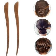 2 Stück Haarnadeln aus Holz im chinesischen Stil, elegante Haaraccessoires