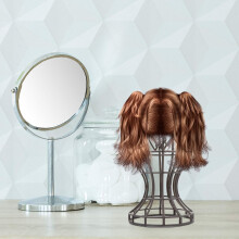 2 Pieces Plastic Wig Holder Stand Hat Display Gray for Women Wigs Salon Styling Travel Hair Accessories