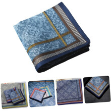 Pañuelos de bolsillo de algodón para hombre, gruesos, jacquard, suaves y absorbentes, colores aleatorios.