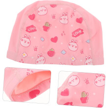 Boy Girl's Swim Cap Cute Cartoon Design for Toddlers and Teens Ages for Pool and Beach Swimming