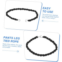 3pairs Elastic Braided Rope for Camping Leggings Outdoor Cycling Accessory Leg Straps for Hiking and Trekking