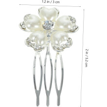 3er-Set Strass-Haarkämme, Braut- und Hochzeitshaarkämme, seitliche Haarkämme, Accessoires für Damen und Mädchen mit Blumenmuster