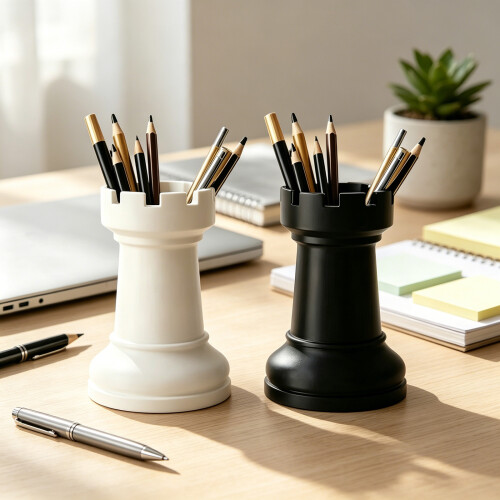 Pen Organizers Cup Home Office Desktop Decorations-White 2