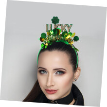 3pcs St Patricks Day Headband Irish Festival Shamrock Hair Hoop Satin Material Women Party Supplies Photo Props