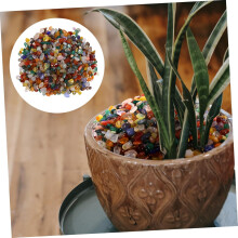 300 g bunte Achatkies-Kristalltrommelsteine (5–7 mm) – Vasenfüller – Natürliche Quarzdekoration
