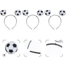 3pcs Football Hairband Soccer Headband Hair Accessories for Sports Game Events Creative Football Headband and Live Streaming