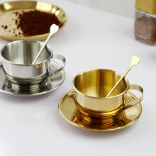 Kaffeetasse/Teetasse aus Edelstahl, 175 ml, leicht, modisches Design, kreatives, schlichtes Design