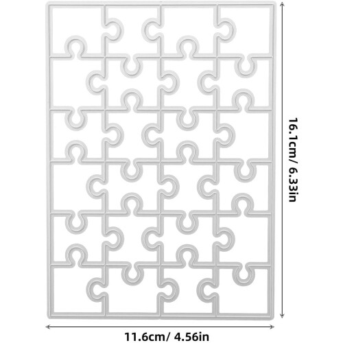 Rectangular Frame Metal Cutting Dies Puzzle Template Aço de carbono DIY papel artesanato Stencils 1