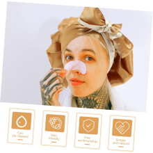 3-teiliges Set Satin-Turbane, Haarpflege-Kopftücher, Make-up-Haarkappen, Duschhüte mit Schleife