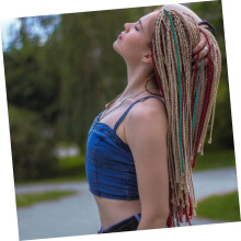 Green Pre-stretched Braiding Hair Extensions 26 Inch 3 Rolls Synthetic Long Braid Hair for African Dreadlocks Crochet Braids in Beauty Care