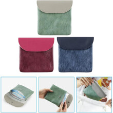 Set van 3 PU-tamponhouders, compacte en draagbare menstruatiezakjes.