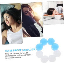 Tapões de ouvido de sono de silicone 24pcs redução de ruído plugs de ouvido leves suaves reutilizáveis
