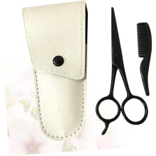 Kit de aseo de barba de 9 piezas: tijeras para bigote, tijeras para el cabello y peine pequeño para peinar a los hombres.