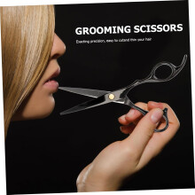 3 tijeras profesionales para el cabello, color negro, para barbería. Herramientas de peluquería.