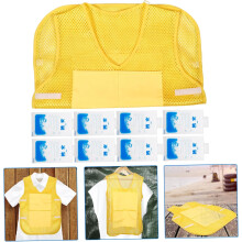 Cooling Vest for Summer with Ice Packs Outdoor Ice Waistcoat 2pcs Set Heat Relief Suit