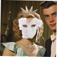 Maskeradbalmask Helmask för kvinnor Spets Elegant för Halloween Karneval År Fest Tillbehör