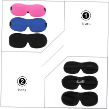 3pcs Blackout Sleep Eye Masks Shading Sleeping Eye Covers for Travel for Airplane Hotel Bedroom Masks Random Color