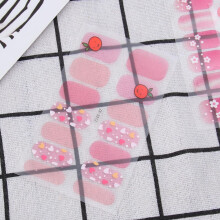 3-teiliges Set mit floralen Nagelaufklebern und Kristall-Nagelpatches für Maniküre-Zubehör