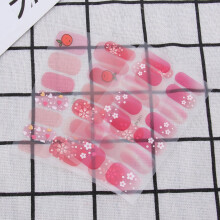 Set van 3 bloemen nagelstickers met kristallen voor manicure-accessoires
