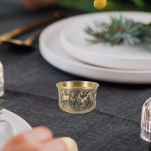 Vintage-Teetasse aus Zinklegierung mit Pferdemotiv, kulturelle Eleganz und außergewöhnliche Handwerkskunst