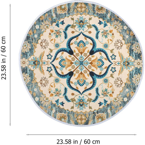 Runde Boho-Teppiche, 100 % Polyester, waschbar, sicher in der Anwendung, hervorragende Verarbeitung 2
