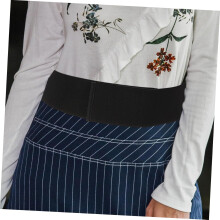 Women Adjustable Crop Tuck Band Belt with Unique Decorative Design Black Cloth Elastic Waistband Secure Fit