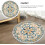 Runde Boho-Teppiche, 100 % Polyester, waschbar, sicher in der Anwendung, hervorragende Verarbeitung 4