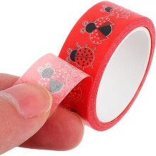 Ladybug Washi Tape Set 12 Rolls Decorative Paper Adhesive Tape for Crafts, Journaling, Scrapbooking and Holiday DIY Decoration