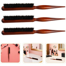 3-delige set haarkammen met everzwijnborstels en puntige uiteinden voor touperen, gladmaken en volume creëren. Professionele stylingkam voor vrouwen.