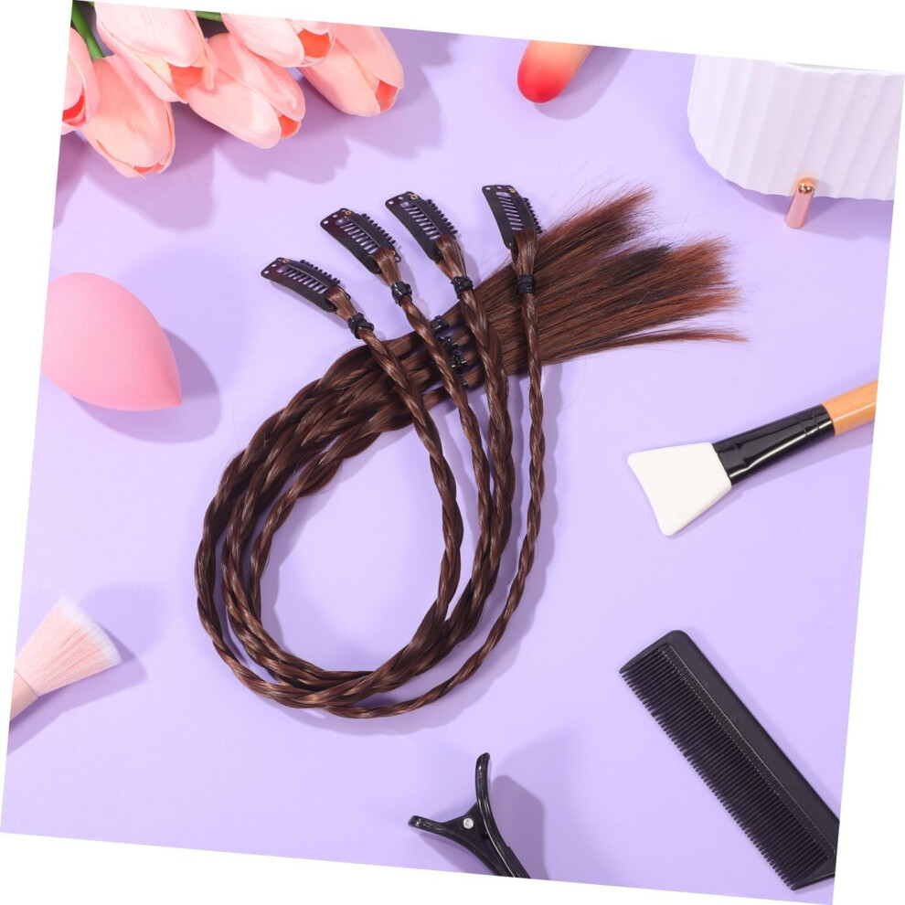 Hkhbjs Long Braided Wig Women Hair Extensions 4Pcs Extra Long Wrap Around Braided Ponytail Extension Natural Soft Synthetic Hairpiece