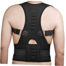 Clavicle Support Posture Brace for Men and Women Back Alignment Aid Humpback Black Comfortable Wear for Daily Use
