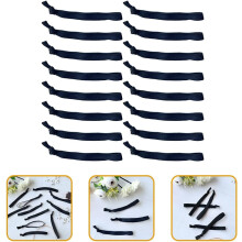 No Crease Hair Ties Men 30Pcs Black Elastic Flat Ponytail Holder Bands High Stretch