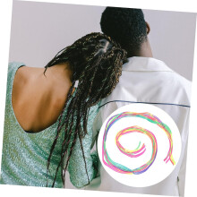 30 Stück bunte, dicke Haarsträhnen mit Farbverlauf – Flechtzubehör