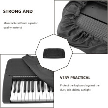Copertura per tastiera a 61 tasti, robusta protezione per tastiera elettronica, materiale composito impermeabile con coulisse