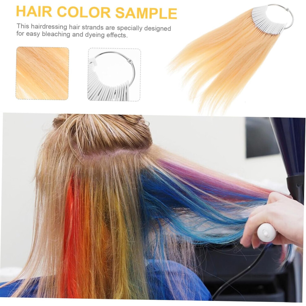 Hkhbjs 30Pcs Human Hair Testing Samples Hair Stylist Supplies For Salon Cosmetology Practice Color Analysis Bulk