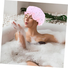4 Stück doppellagige, elastische Badehauben, verdickte Duschhauben für bequemes Baden und den täglichen Gebrauch