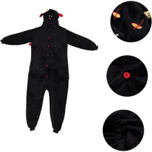 Lustiger Teufels-Overall mit Cartoon-Motiv, ideal für Halloween-Partys, Unisex, bequem, für Erwachsene