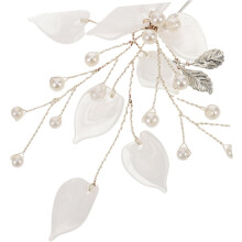 4-teiliges Braut-Haarschmuck-Set mit Imitationsperlen und Blatt-Haarnadeln in U-Form für Braut und Brautjungfern, geeignet für Hochsteckfrisuren