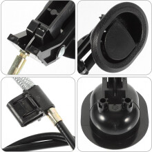 Universal Recliner Pull Handle Replacement and Universal Fit with Cable Black Abs and Steel Wire Material
