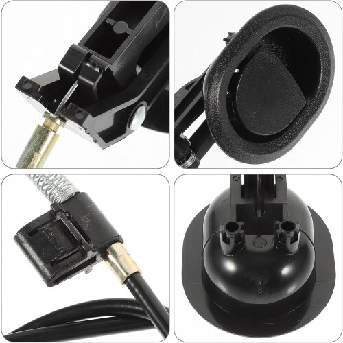 Universal Recliner Pull Handle Replacement and Universal Fit with Cable Black Abs and Steel Wire Material