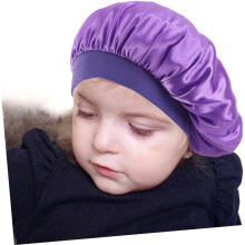 Lot de 5 bonnets de nuit élastiques en satin, protection pour les cheveux, à large bord